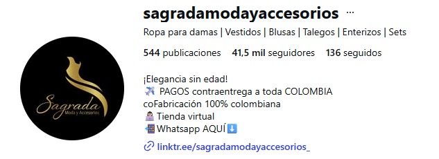 Perfil de Sagrada Moda y Accesorios