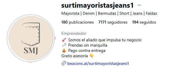 Perfil de Surtimayorista Jeans